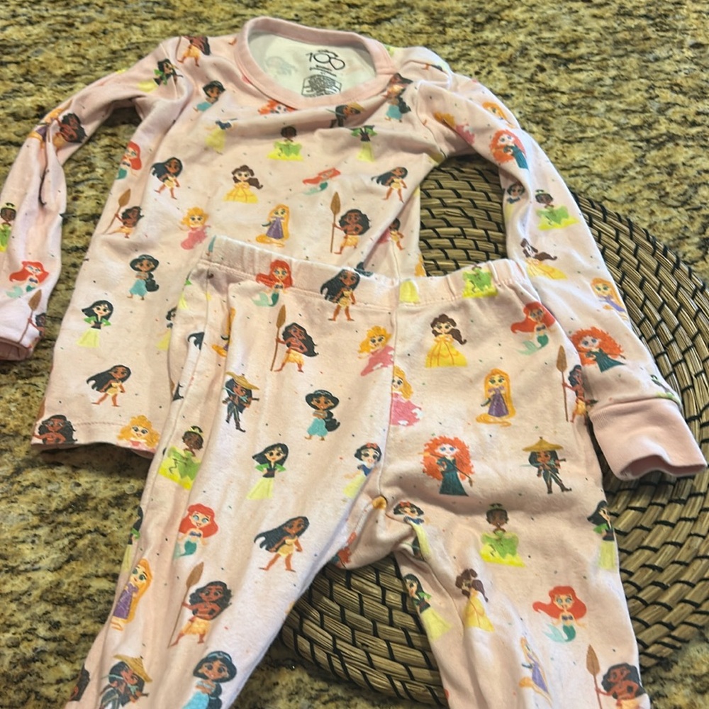 Two piece Monica + Andy Disney Princess Pink PJ